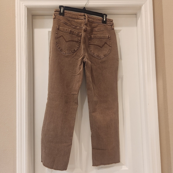 Cleo + Wolf High Rise Cropped Straight Jeans Size 29 - Picture 2 of 6